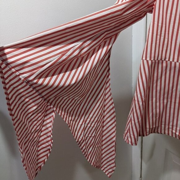 Universal Standard For J.Crew | Poplin Tie Sleeve Top - Picture 12 of 13